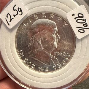 1960 90% Silver Franklin Half
